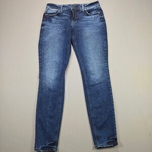 Silver Jeans Co Elyse Skinny Dark Wash Blue Mid Rise Denim Women's W28 L29